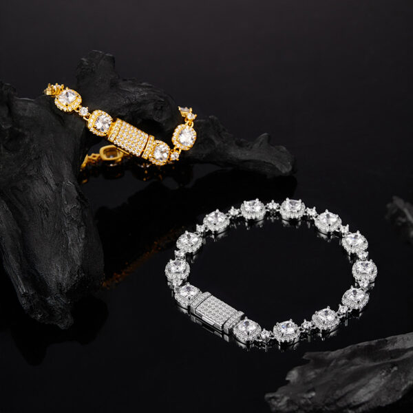 Nebula's Radiance - Ultra - Luxury Moissanite Dreamscape Bracelet - Image 3