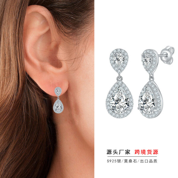 Luxury Teardrop Moissanite 925 Silver Earrings (Double Certified) - Image 4